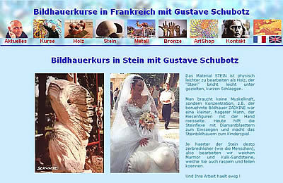 Gustave Schubotz liefert Bildhauerkurse in Holz Stein Metall in Frankreich