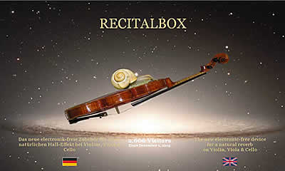 Violin-Reverb-Recitalbox für Violine, Viola und Cello und Bratsche